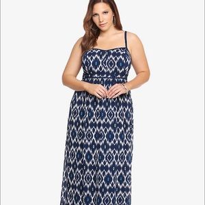 COPY - Torrid Ikat print Maxi Dress